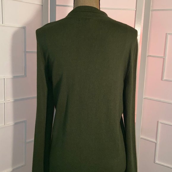 Preston & York Green Sweater with fold over collar - Picture 7 of 7